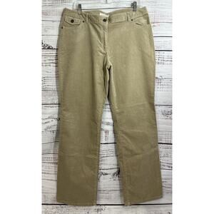 Crazy Horse Womens Flap Pockets Tan Corduroy Pants size 14